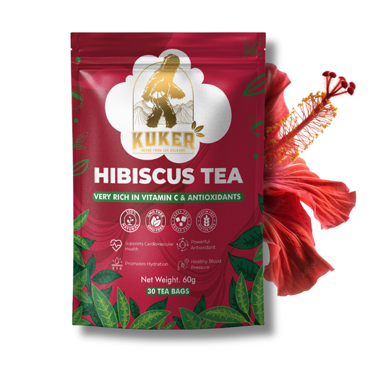 KUKER® Hibiscus Tea Bags – 30 Natural Herbal Tea Bags | Bulgarian Hibiscus Herbal Infusion 40g-0