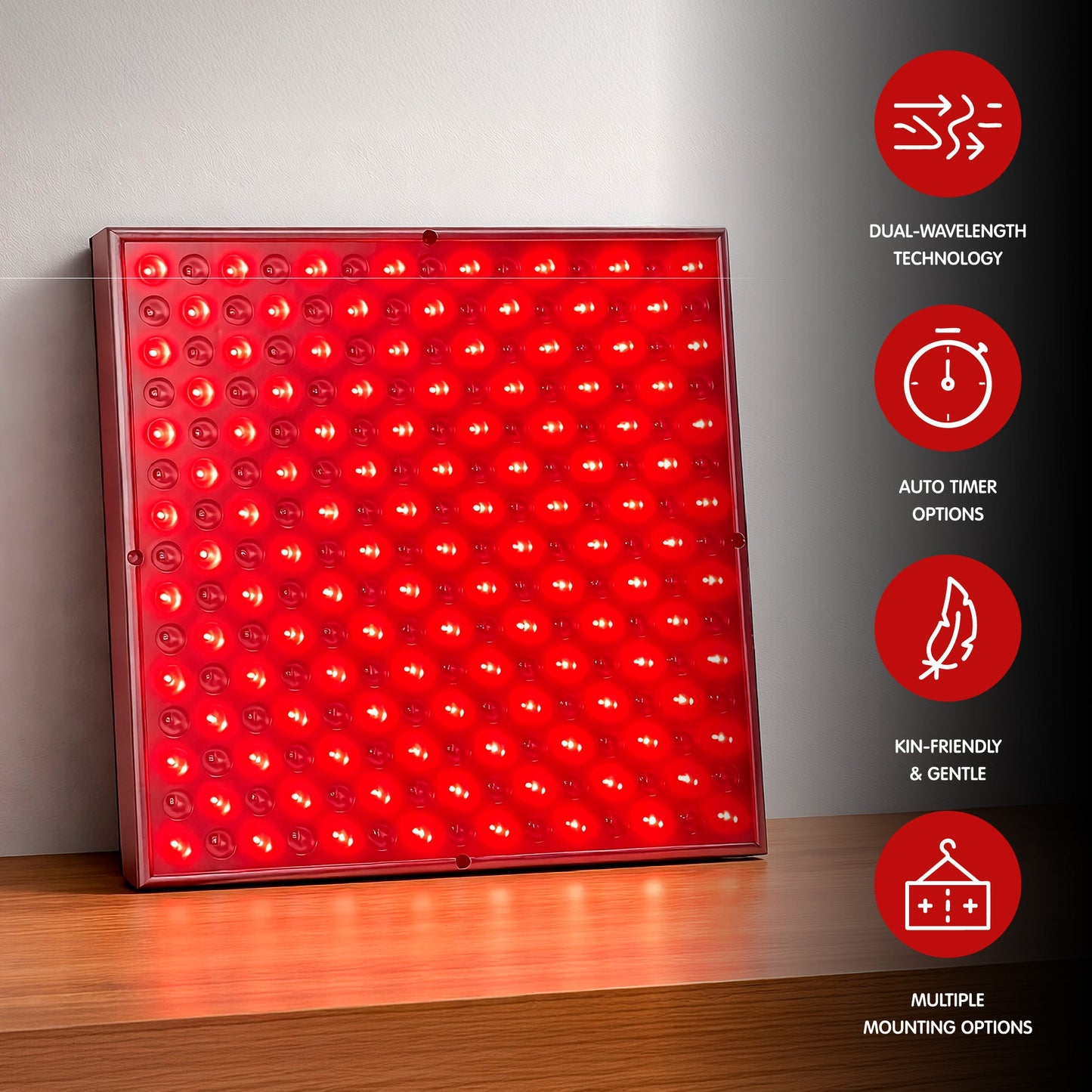 Pursonic 7-in-1 LED Light Therapy Face Mask, Sculpting Wand, and LED Red Light Therapy Panel-1