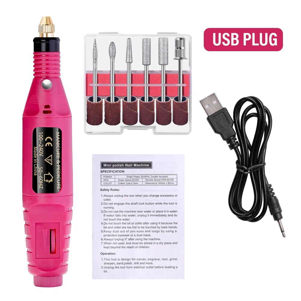 LULAA Electric Nail Drill Machine Set-5