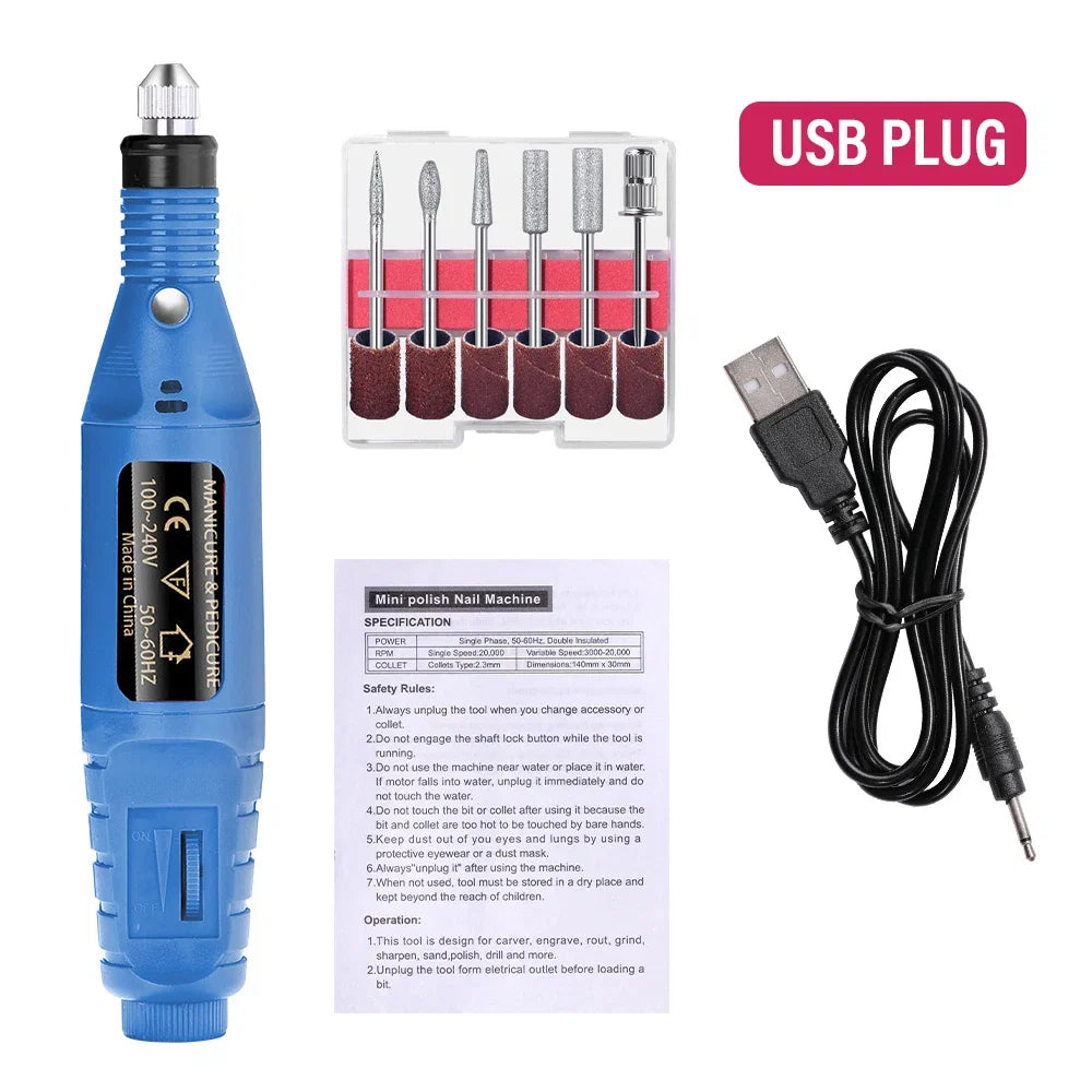 LULAA Electric Nail Drill Machine Set-10