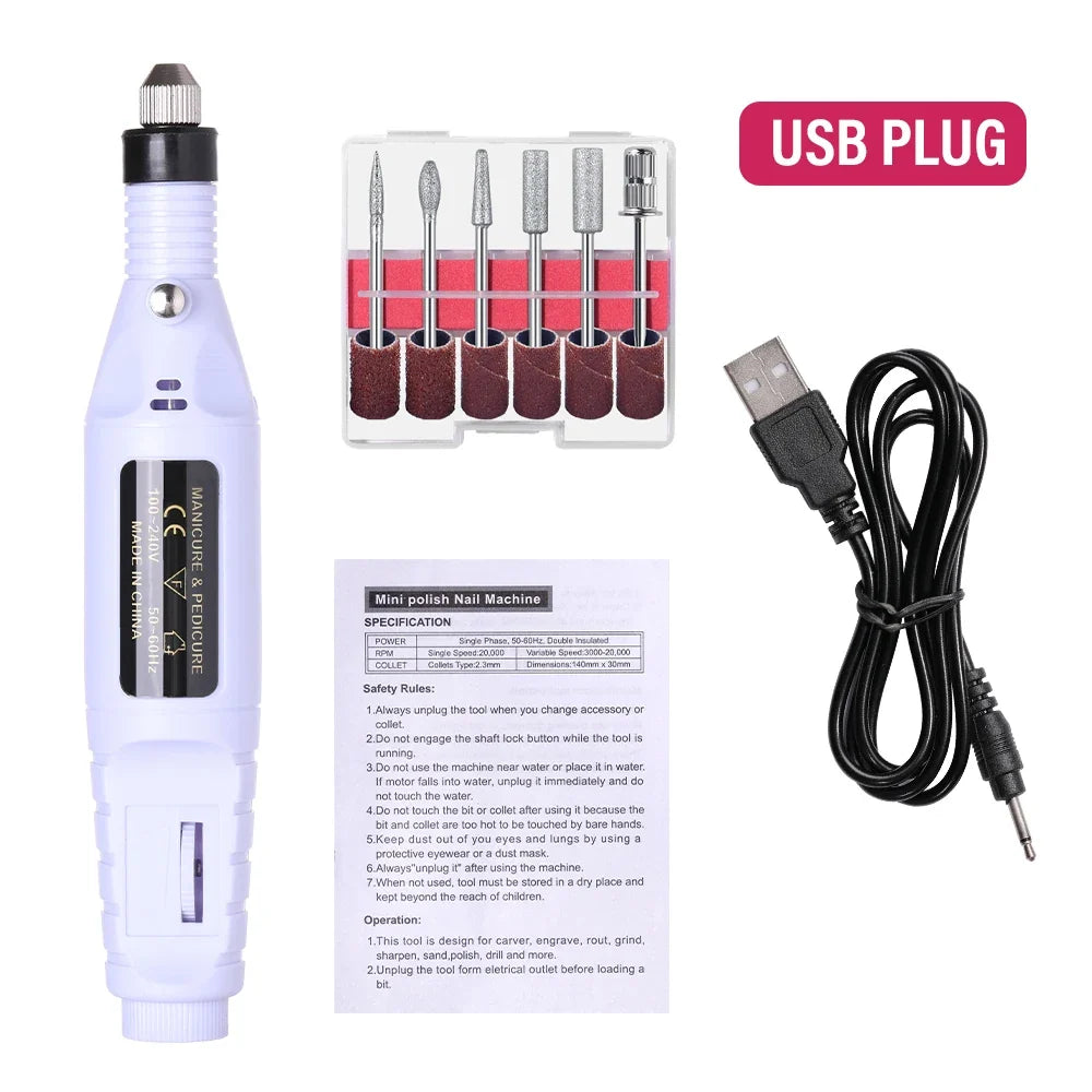 LULAA Electric Nail Drill Machine Set-11