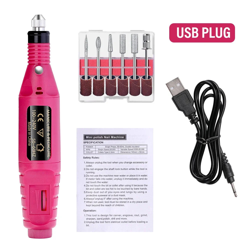 LULAA Electric Nail Drill Machine Set-12