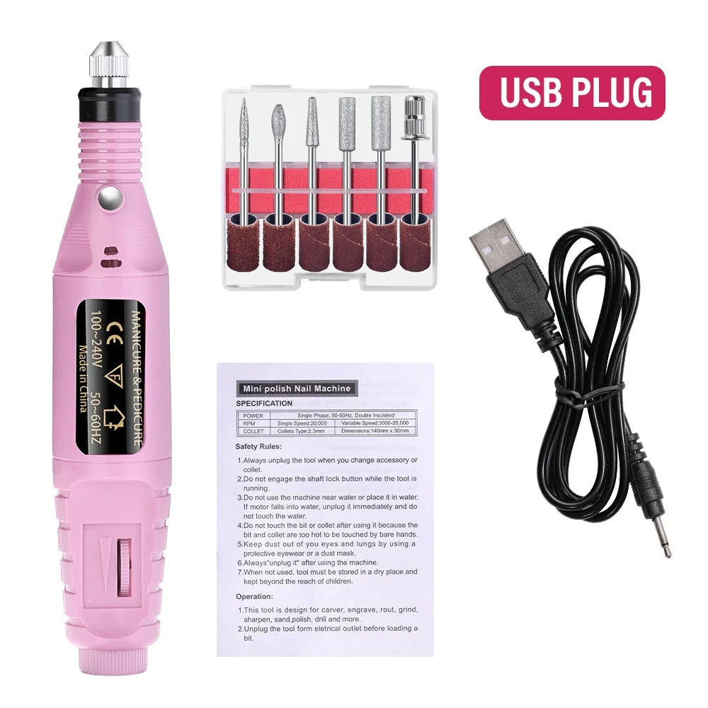 LULAA Electric Nail Drill Machine Set-7