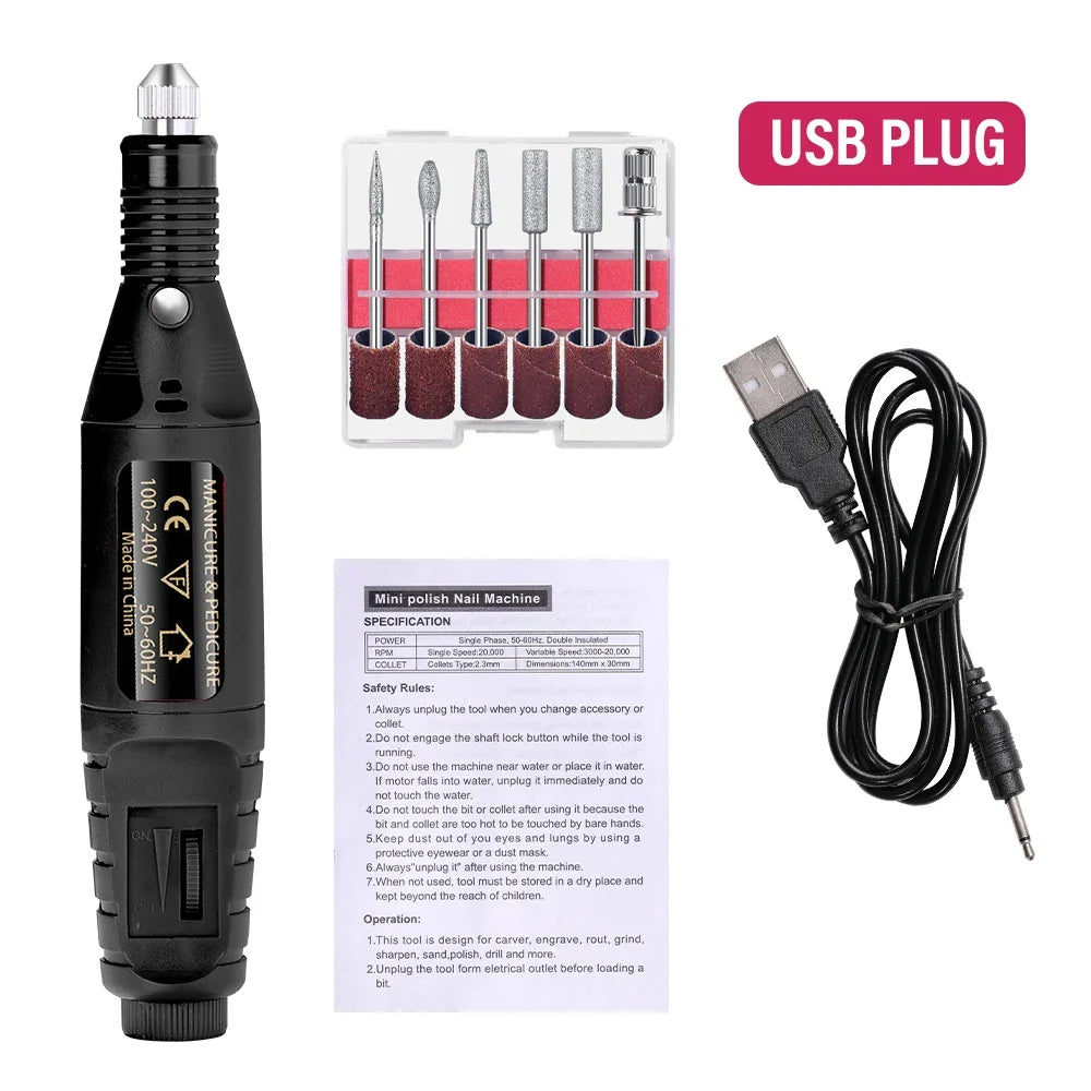 LULAA Electric Nail Drill Machine Set-8