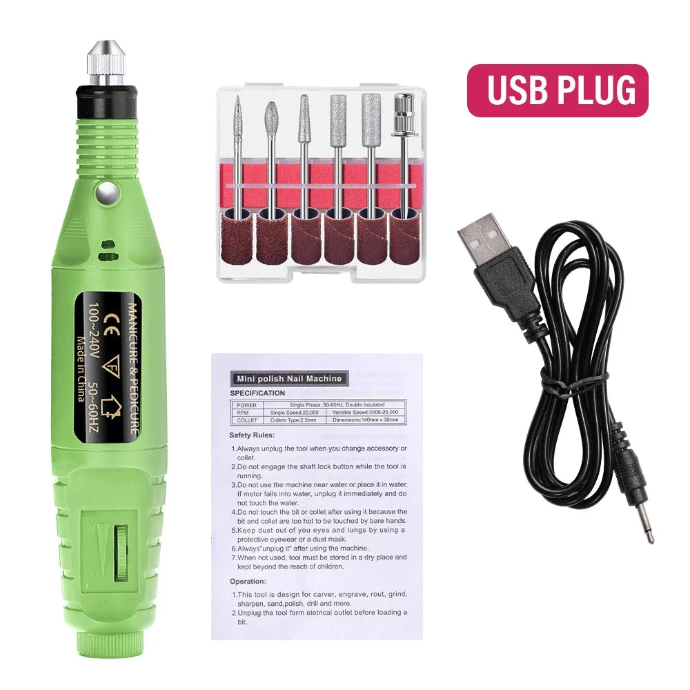 LULAA Electric Nail Drill Machine Set-9