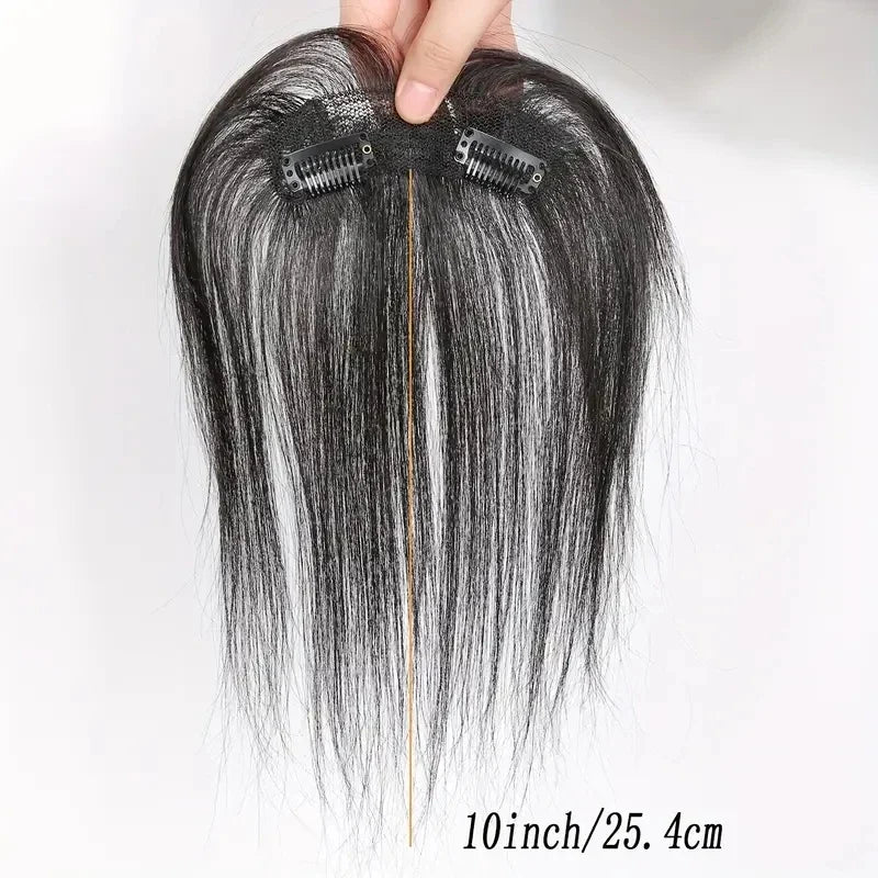 Natural Human Hair Clip In Bangs Extensions-5