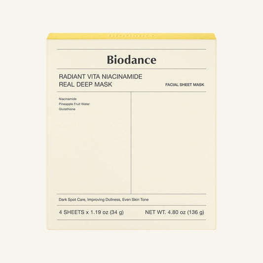 Biodance Radiant Vita Niacinamide Real Deep Mask 34g X 4ea-1